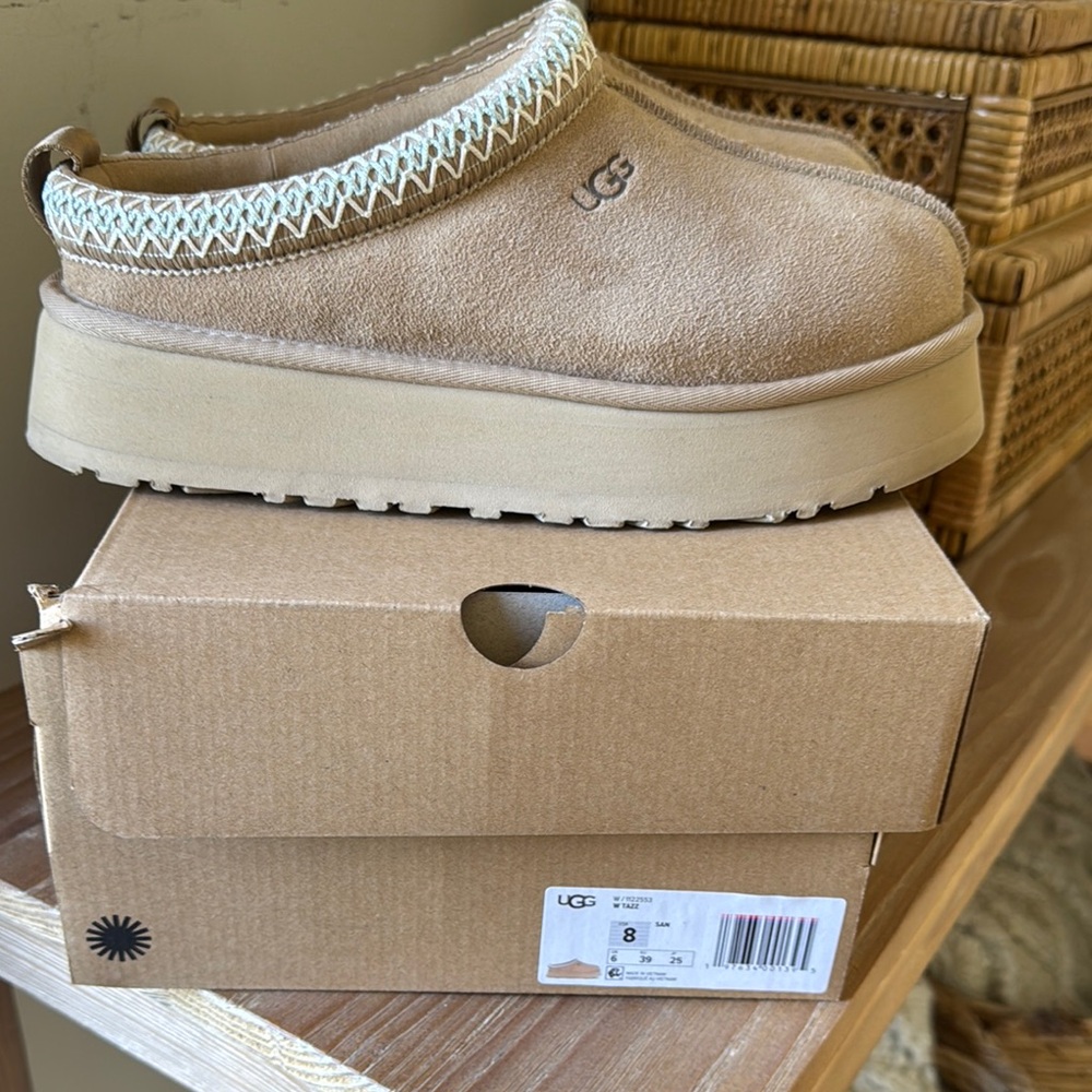 Ugg Tazz Platform Slipper 8M Sand